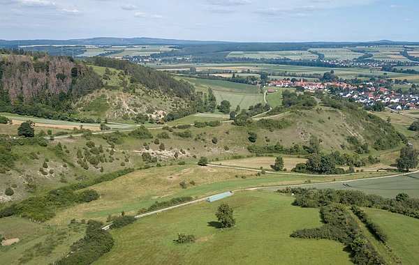 Landschaftsaufnahme mit einem Berg